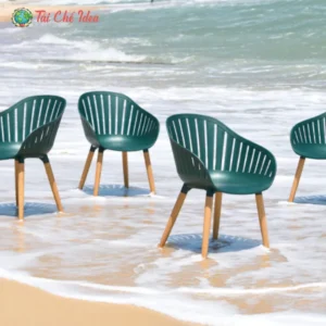 Ghế Ăn Nhựa Tái Chế Nassau Dark Green: Đẹp Mắt & Bền Bỉ